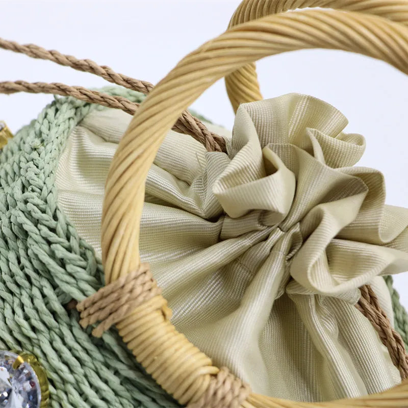 Bolsa de Palha com Alça de Argola Praia