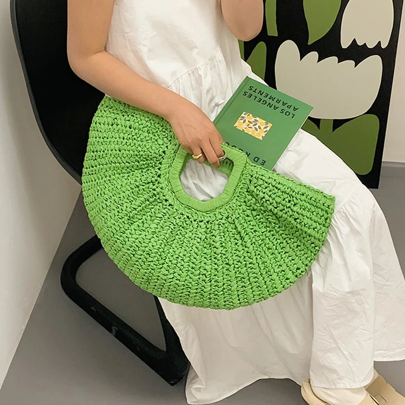 Bolsa Palha Elegante Verão