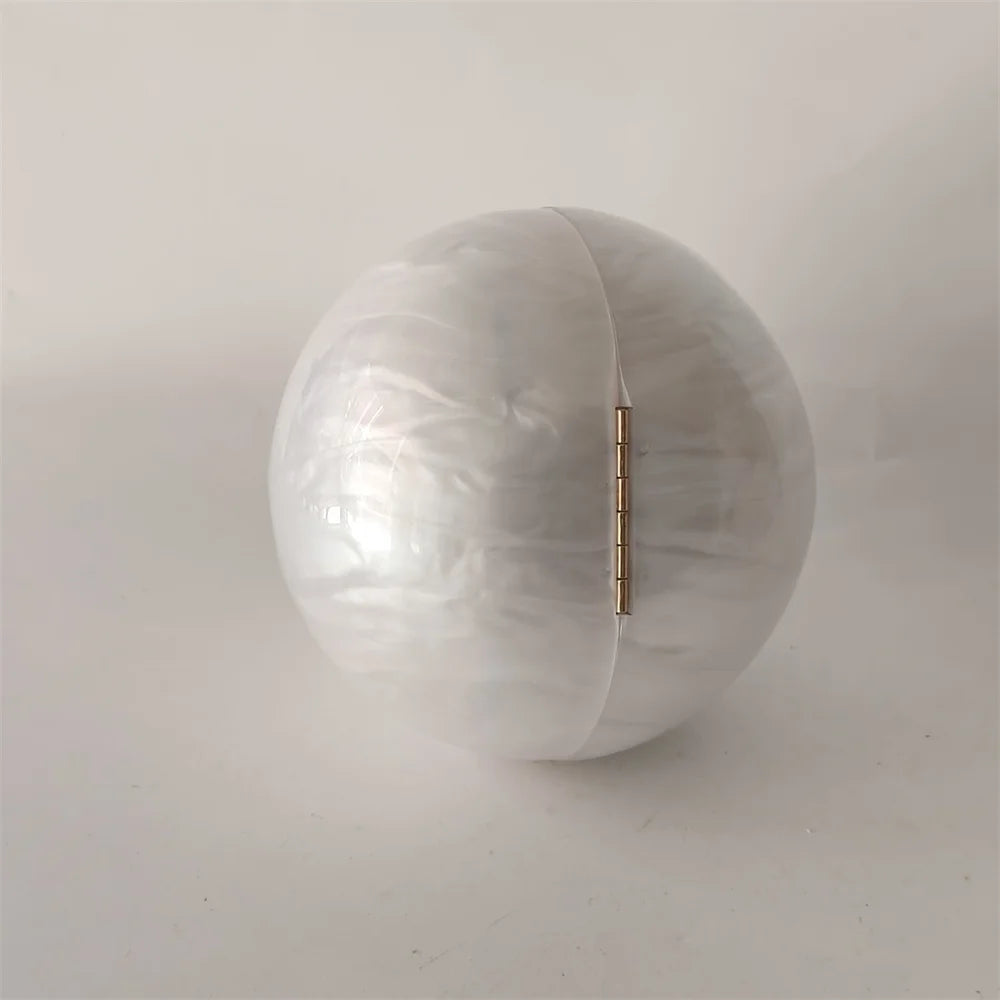 Bolsa Clutch Oval Pérola