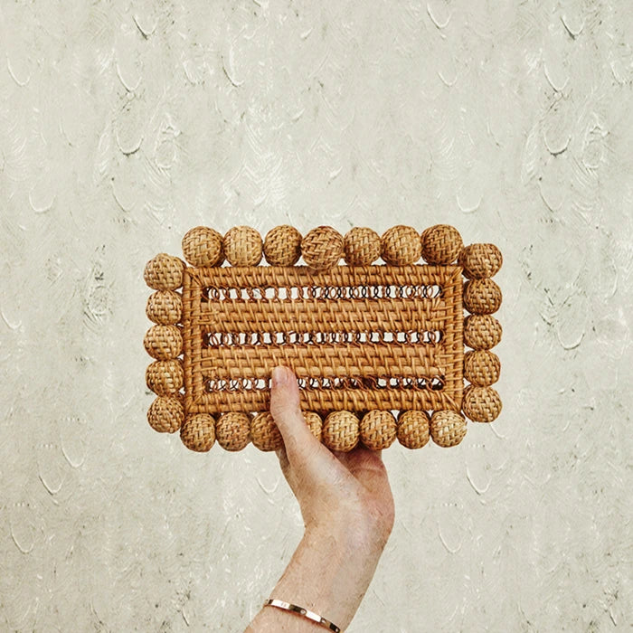 Bolsa Clutch Palha Verão
