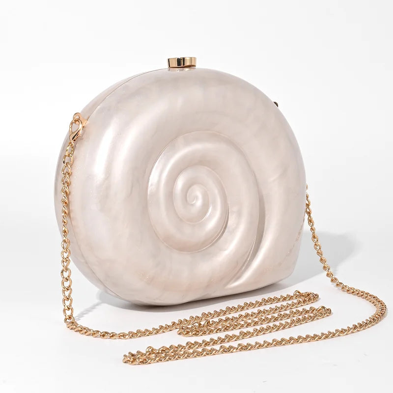 Bolsa Clutch Acrílico Caracol