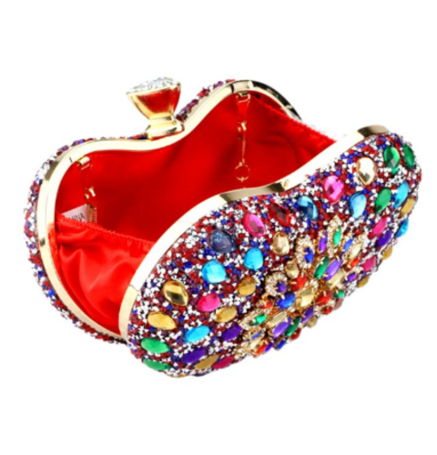 Bolsa Clutch Colorida com Pedrarias