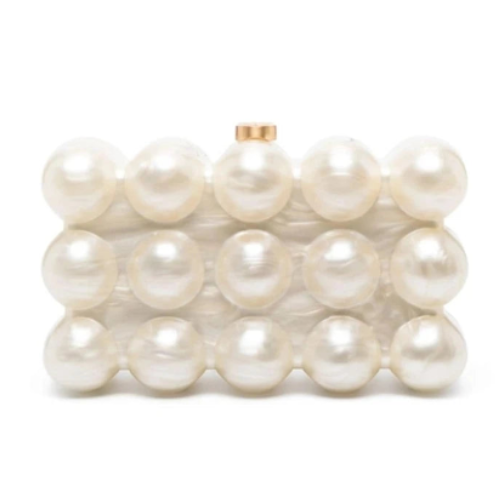 Bolsa Clutch com Esferas Peroladas