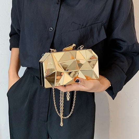 Bolsa Clutch Geométrica  Espelhada