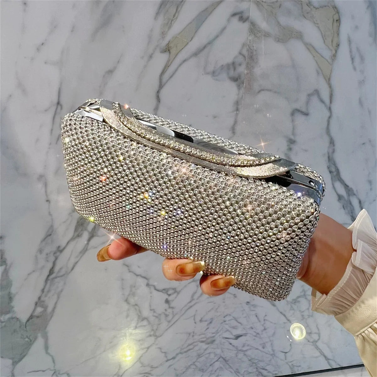 Bolsa Clutch Strass Retangular Festa