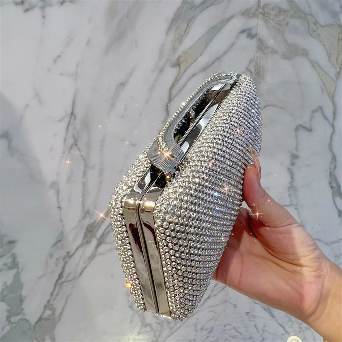 Bolsa Clutch Strass Retangular Festa