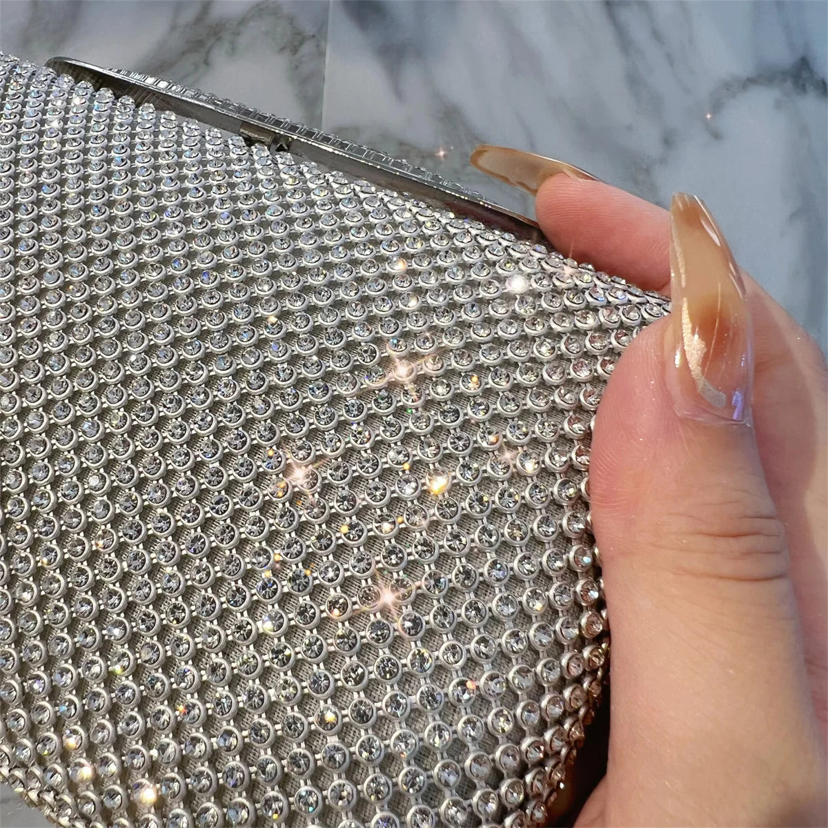 Bolsa Clutch Strass Retangular Festa