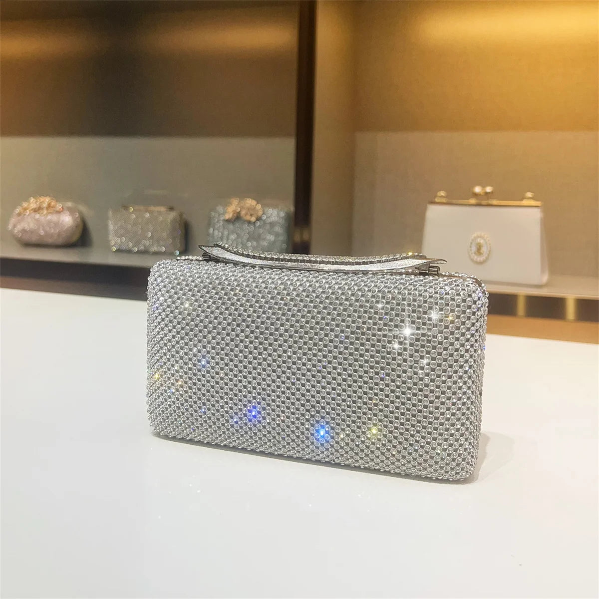 Bolsa Clutch Strass Retangular Festa