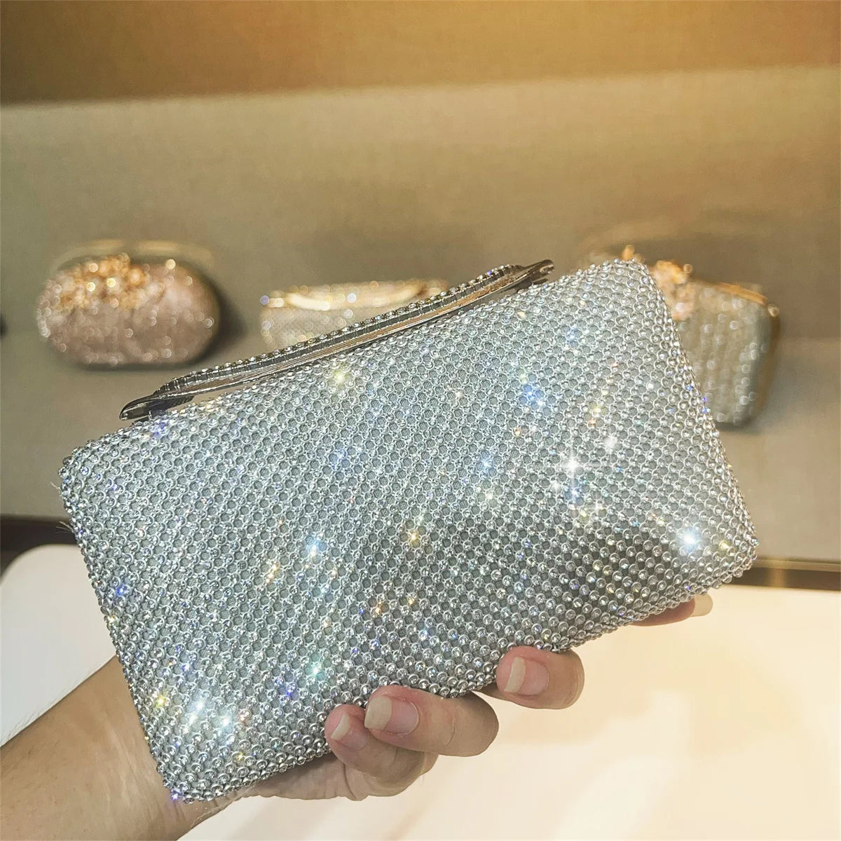 Bolsa Clutch Strass Retangular Festa