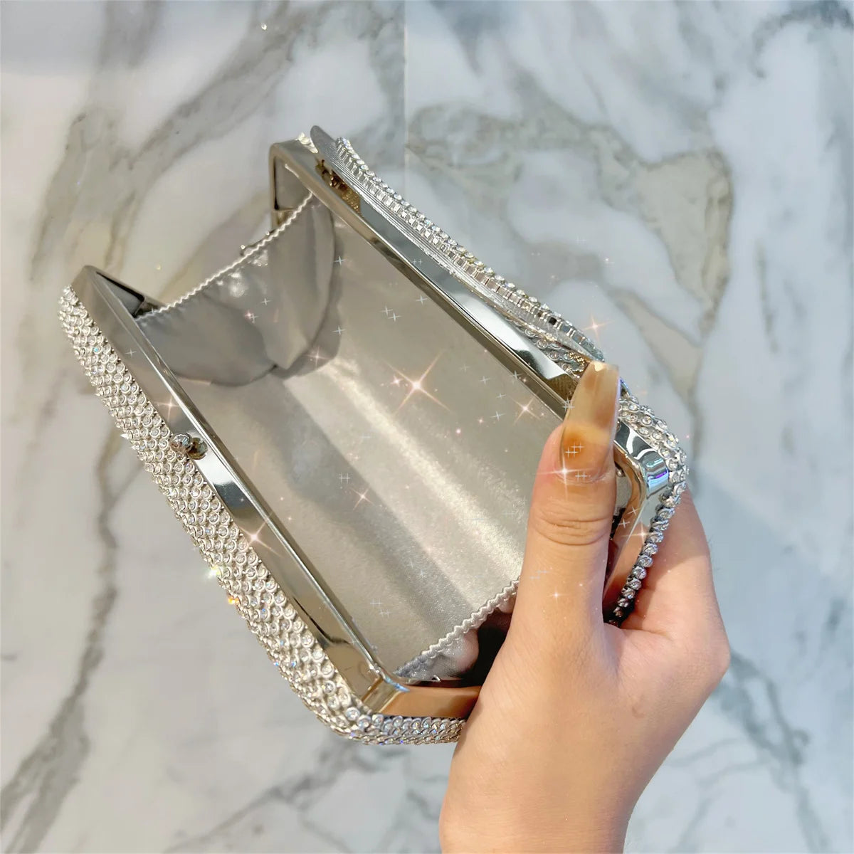 Bolsa Clutch Strass Retangular Festa