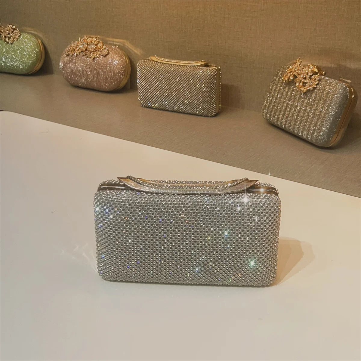 Bolsa Clutch Strass Retangular Festa